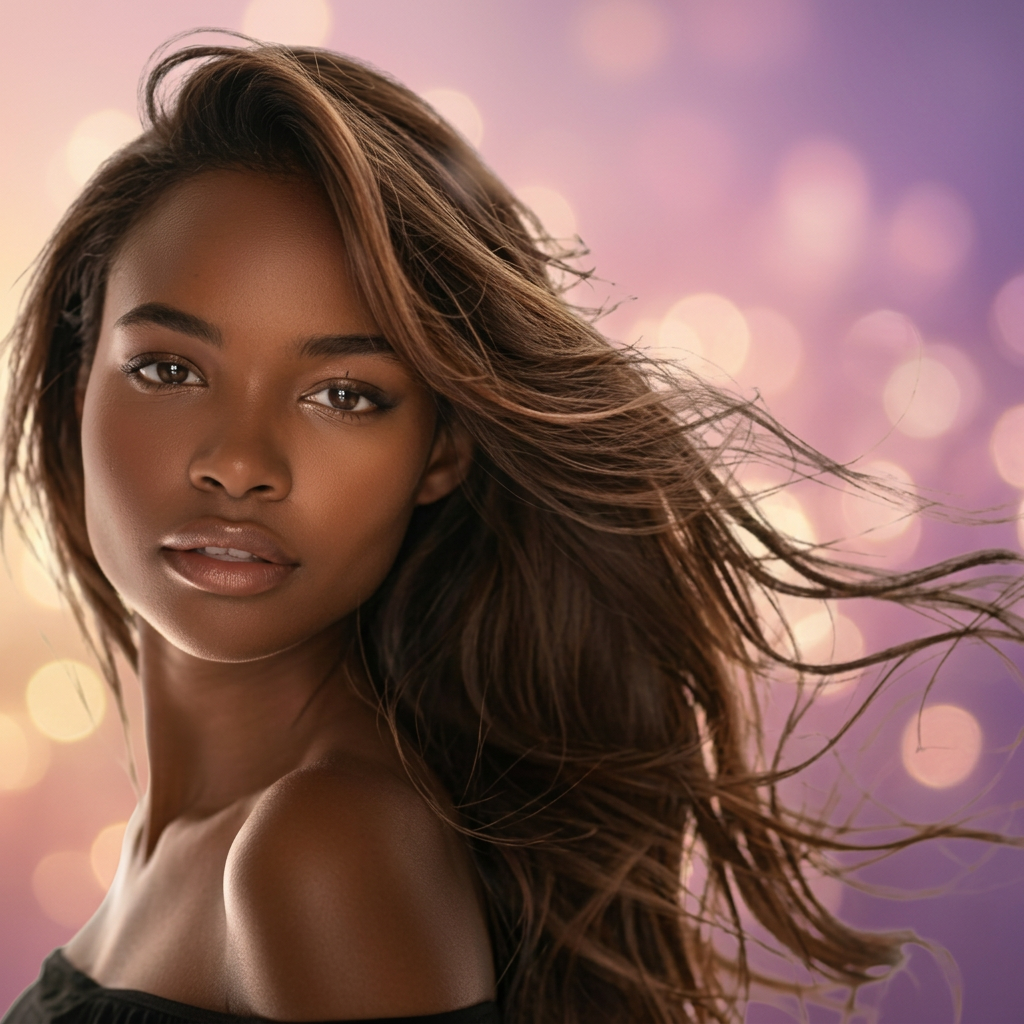 Reclaim — a confident woman with radiant healthy-looking hair surrounded by a soft gold glow.